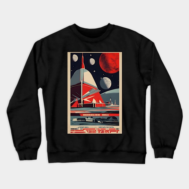 Soviet space art Crewneck Sweatshirt by Spaceboyishere